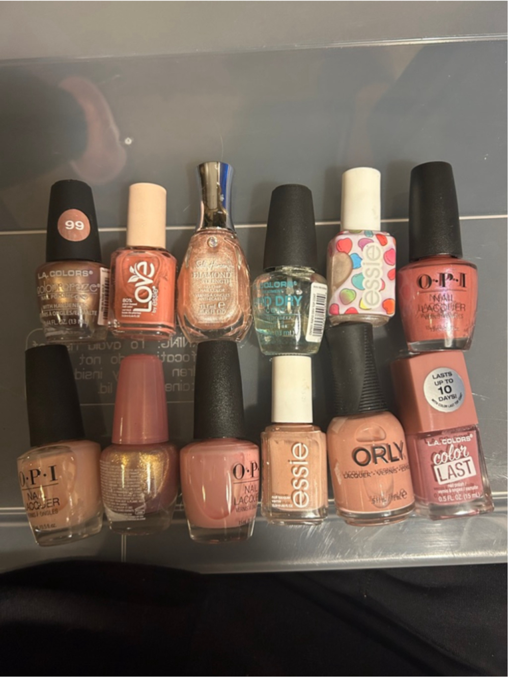 Women's Mixed Brands Nail Polish Lot One Size Pink Brown